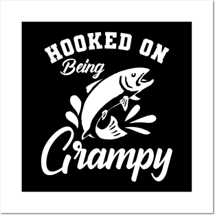 Fishing Grandpa - Hooked on being grampy Posters and Art